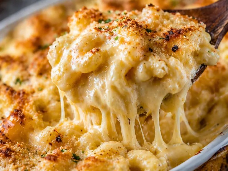 3 Cheese Mac and Cheese Recipe, ready to serve