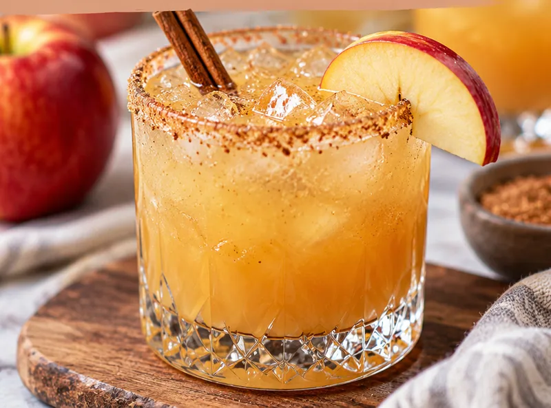 Apple Cider Margarita Recipe, ready to serve