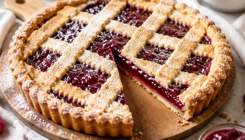 Authentic Italian Crostata Recipe (Easy Rustic Jam Tart), ready to serve