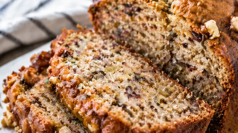 Banana Nut Bread Made with Self-Rising Flour