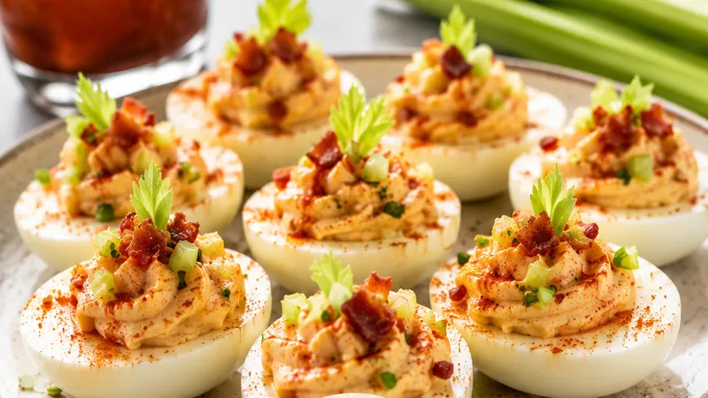 Bloody Mary Deviled Eggs Recipe