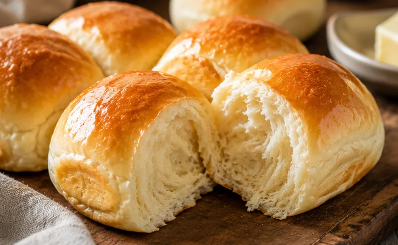 Bread Machine Dinner Rolls, ready to serve