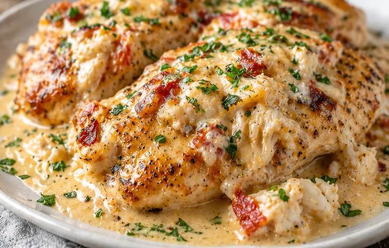 Chicken Chesapeake, ready to serve