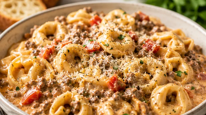 Creamy Beef Tortellini Pasta Recipe (30-Minute Meal)