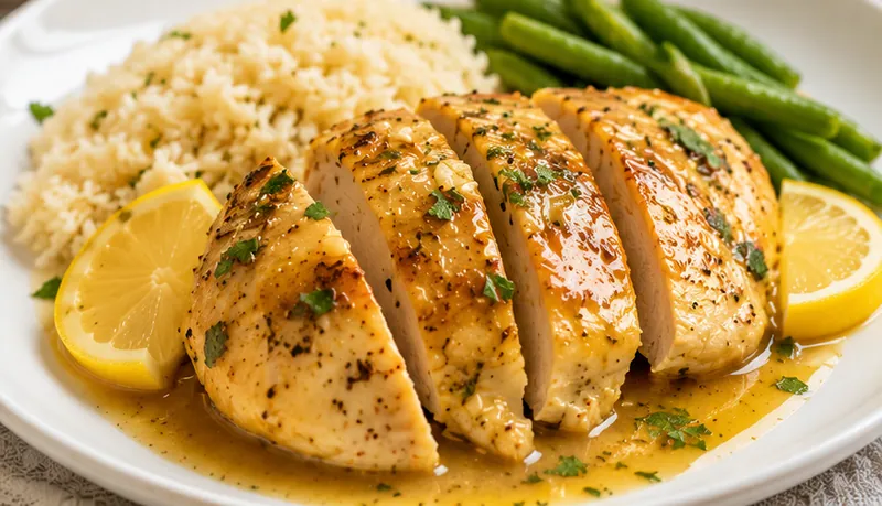 Crockpot Lemon Chicken Recipe, ready to serve