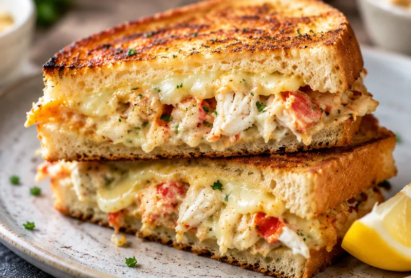 Easy Crab Melt Sandwich Recipe, ready to serve