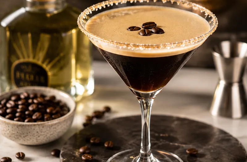 Easy Tequila Espresso Martini Recipe, ready to serve