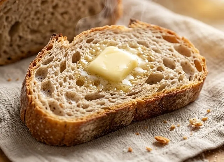 Fresh Milled Flour Bread, ready to serve