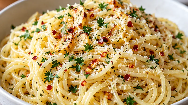 Garlic Butter Angel Hair Spaghetti
