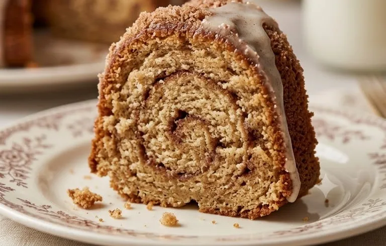 Grandma's Cinnamon Cake Recipe, ready to serve