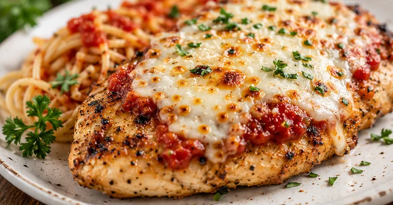 Grilled Chicken Parmesan Recipe, ready to serve