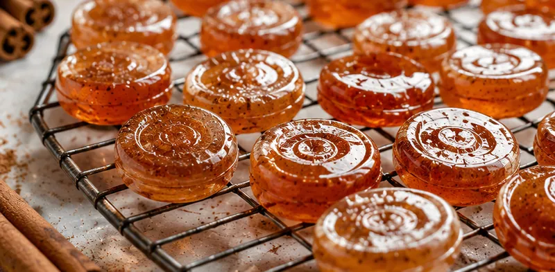 Homemade Cinnamon Hard Candy, ready to serve