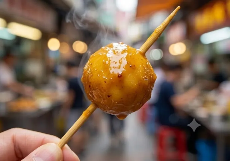 Hong Kong Style Curry Fish Balls, ready to serve