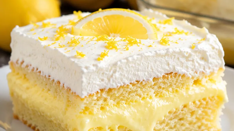 Lemon Cake with Lemon Pudding