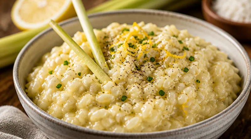 Lemongrass Risotto Recipe, ready to serve