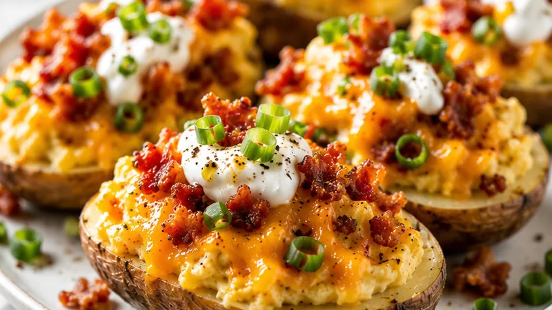 Loaded Deviled Potatoes