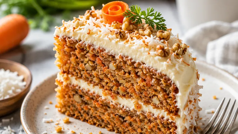 Moist Carrot Cake with Coconut