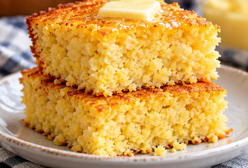 No Egg Cornbread Recipe, ready to serve