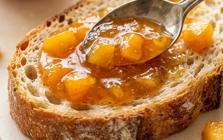 Peach jam recipe no pectin, ready to serve
