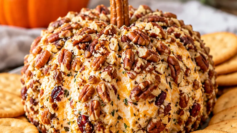 Pumpkin Cheese Ball Recipe (Easy Thanksgiving Appetizer)