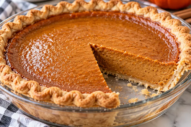 Pumpkin Pie Recipe With Evaporated Milk (Easy), ready to serve
