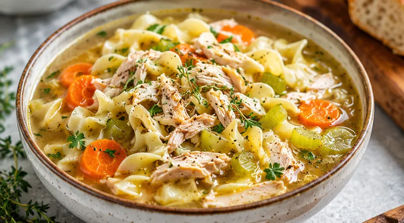Rotisserie Chicken Noodle Soup, ready to serve