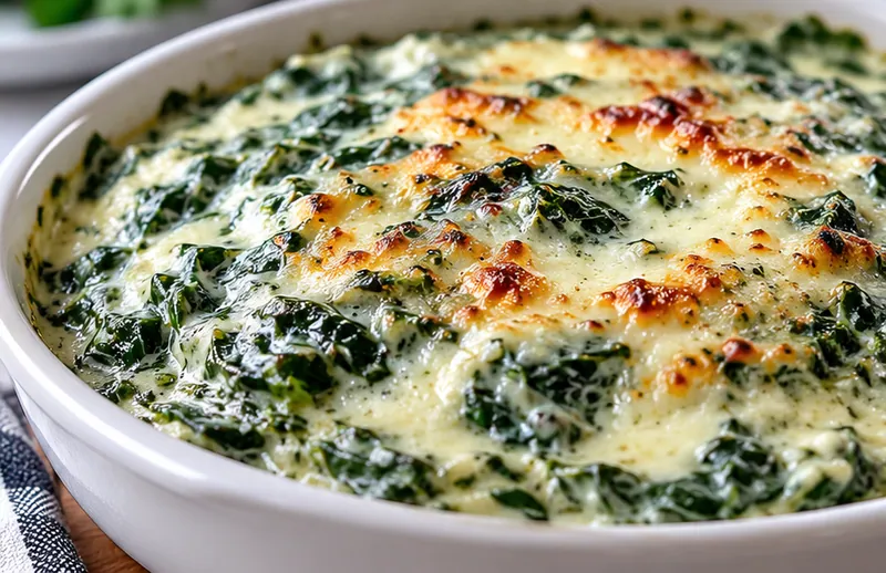 Ruth's Chris Creamed Spinach Copycat Recipe, ready to serve