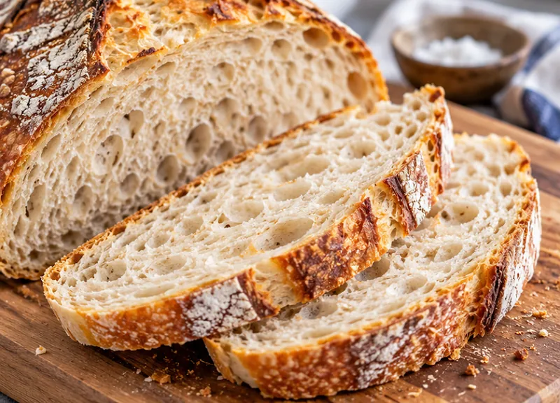Same-Day Sourdough Bread Recipe, ready to serve