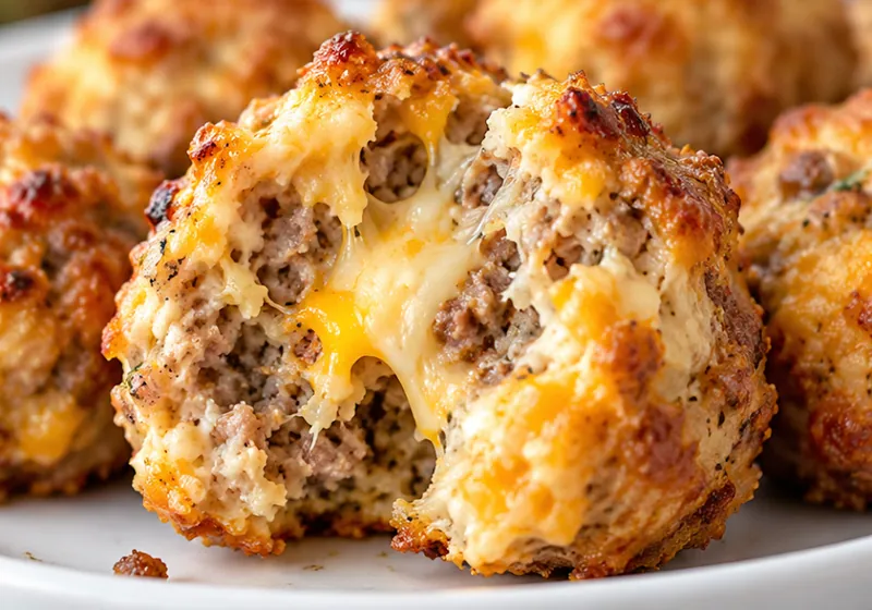 Sausage Cheese Balls Recipe, ready to serve