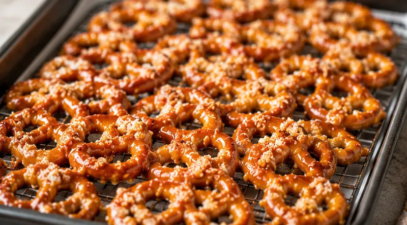 Sweet & Salty Crack Pretzels Recipe, ready to serve