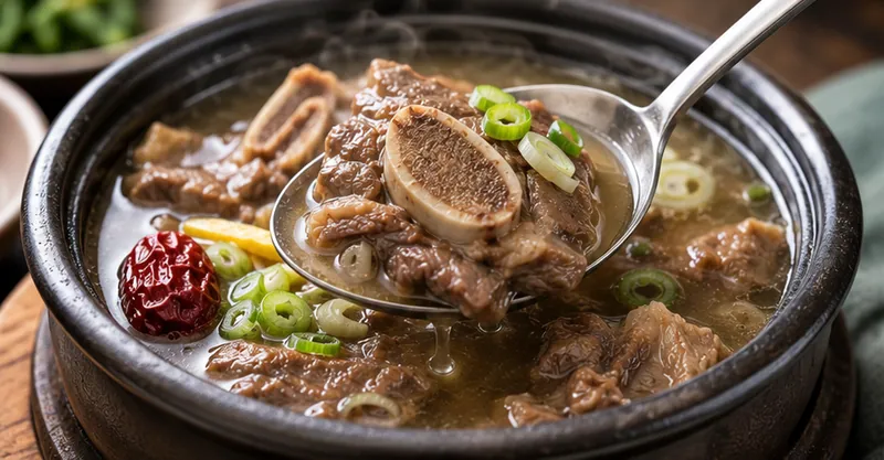 Traditional Galbi Soup Recipe, ready to serve