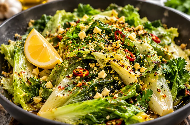 Wilted Lettuce Recipe, ready to serve